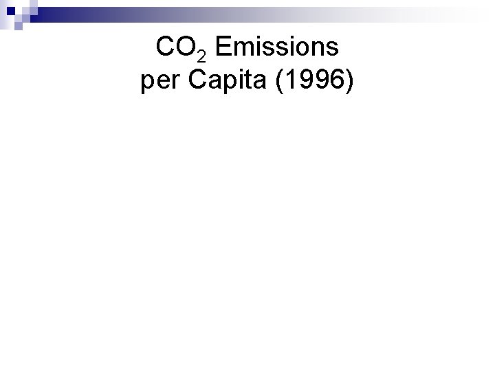 CO 2 Emissions per Capita (1996) 