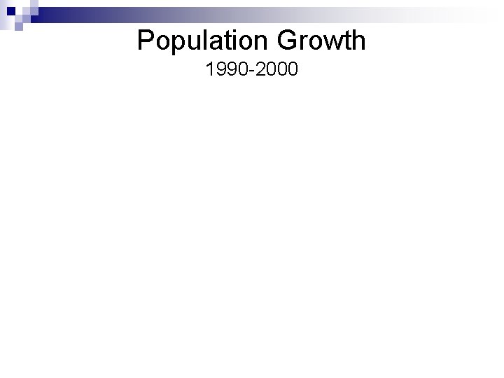 Population Growth 1990 -2000 