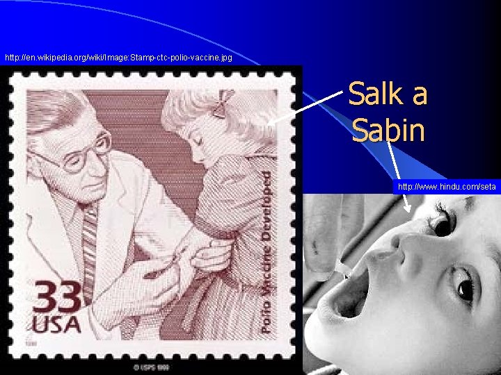 http: //en. wikipedia. org/wiki/Image: Stamp-ctc-polio-vaccine. jpg Salk a Sabin http: //www. hindu. com/seta 