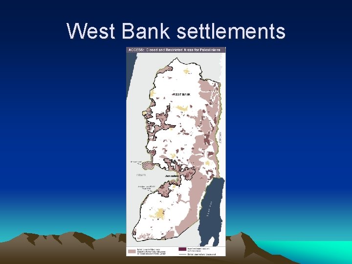 West Bank settlements 
