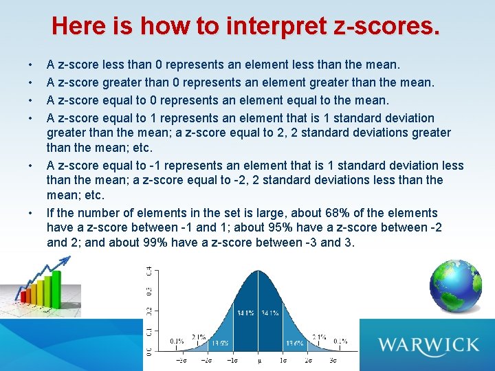 Here is how to interpret z-scores. • • • A z-score less than 0 Here is how to interpret z-scores. • • • A z-score less than 0
