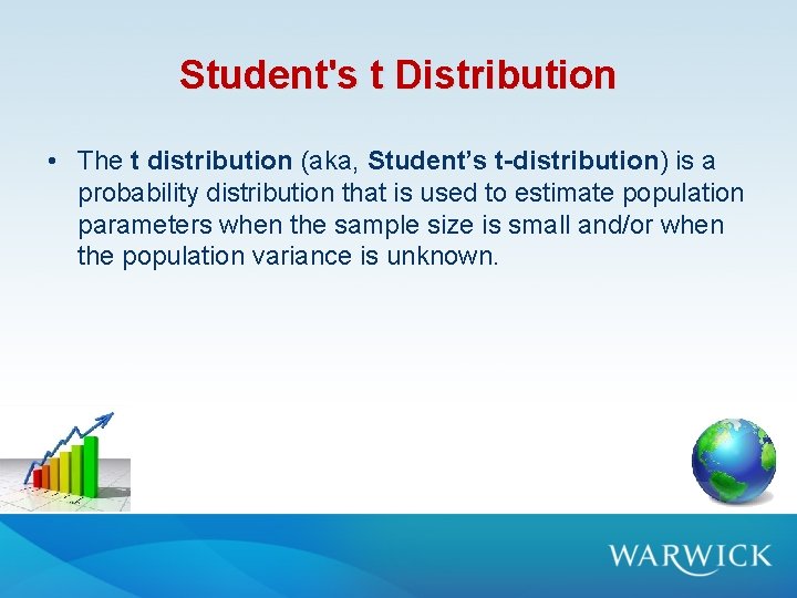 Student's t Distribution • The t distribution (aka, Student’s t-distribution) is a probability distribution Student's t Distribution • The t distribution (aka, Student’s t-distribution) is a probability distribution