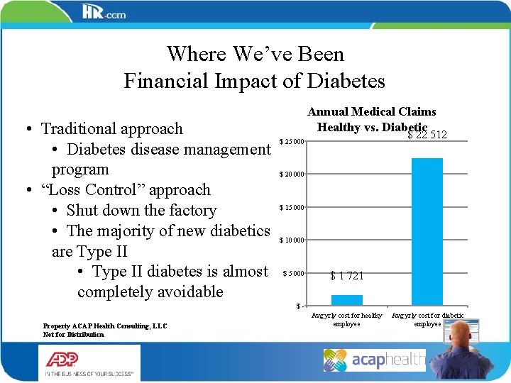 Where We’ve Been Financial Impact of Diabetes • Traditional approach • Diabetes disease management