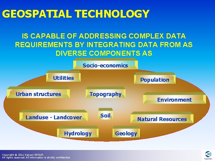 GEOSPATIAL TECHNOLOGY IS CAPABLE OF ADDRESSING COMPLEX DATA REQUIREMENTS BY INTEGRATING DATA FROM AS GEOSPATIAL TECHNOLOGY IS CAPABLE OF ADDRESSING COMPLEX DATA REQUIREMENTS BY INTEGRATING DATA FROM AS