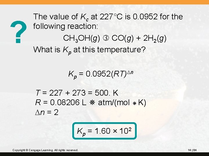 ? The value of Kc at 227°C is 0. 0952 for the following reaction:
