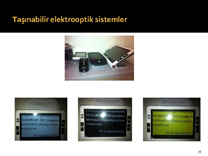 Taşınabilir elektrooptik sistemler 39 