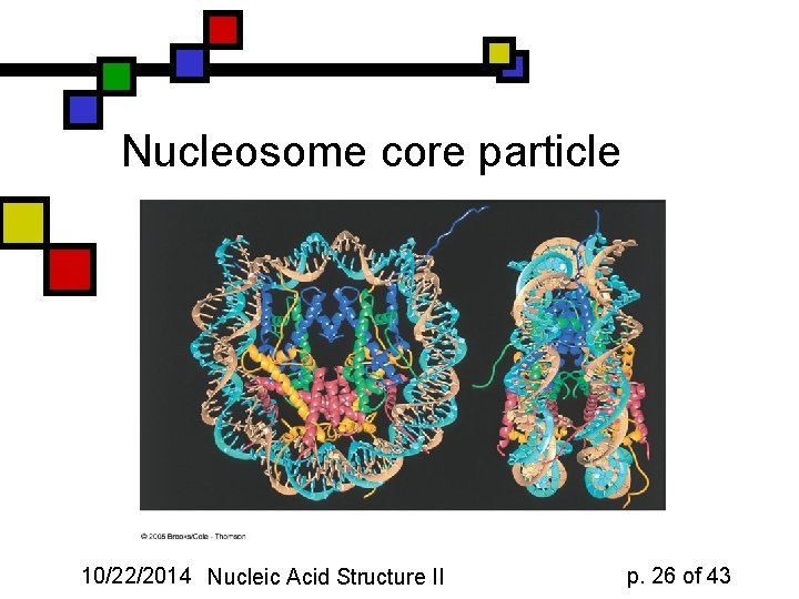 Nucleosome core particle 10/22/2014 Nucleic Acid Structure II p. 26 of 43 