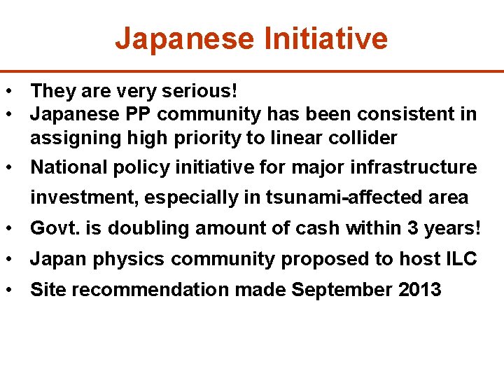 Japanese Initiative • They are very serious! • Japanese PP community has been consistent