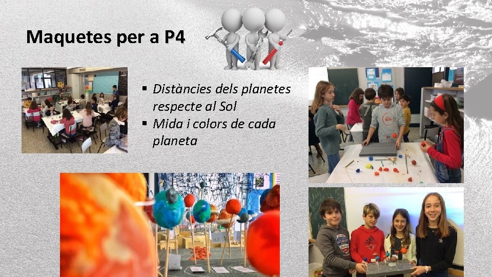 Maquetes per a P 4 § Distàncies dels planetes respecte al Sol § Mida