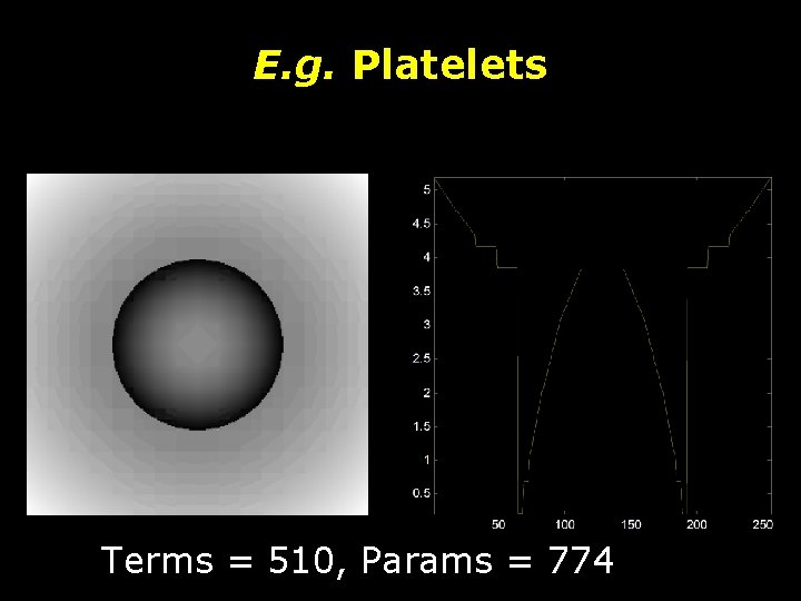 E. g. Platelets Terms = 510, Params = 774 