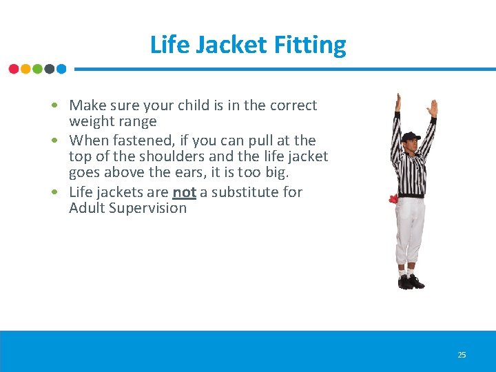 Life Jacket Fitting • Make sure your child is in the correct weight range