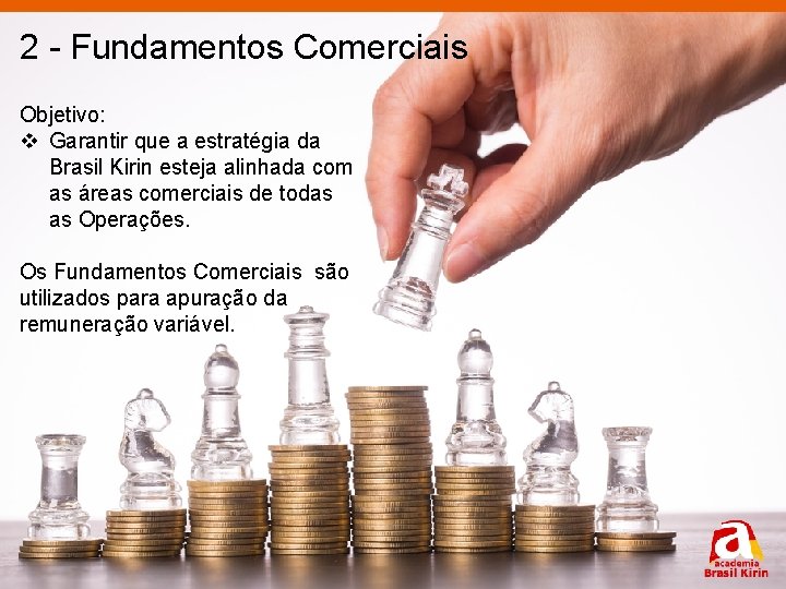 2 - Fundamentos Comerciais Objetivo: v Garantir que a estratégia da Brasil Kirin esteja