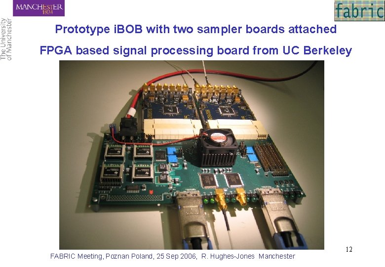 Prototype i. BOB with two sampler boards attached FPGA based signal processing board from