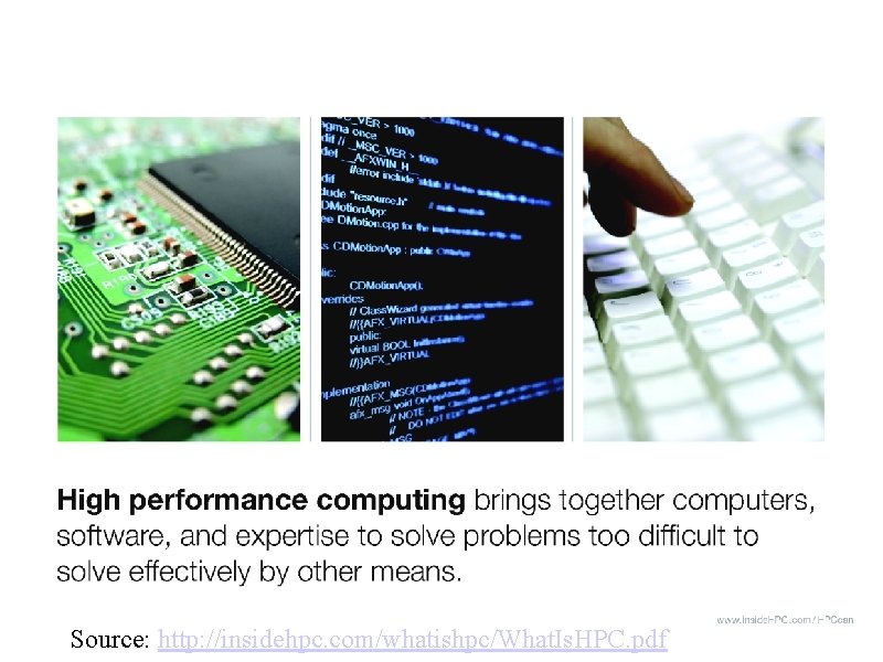 Source: http: //insidehpc. com/whatishpc/What. Is. HPC. pdf 