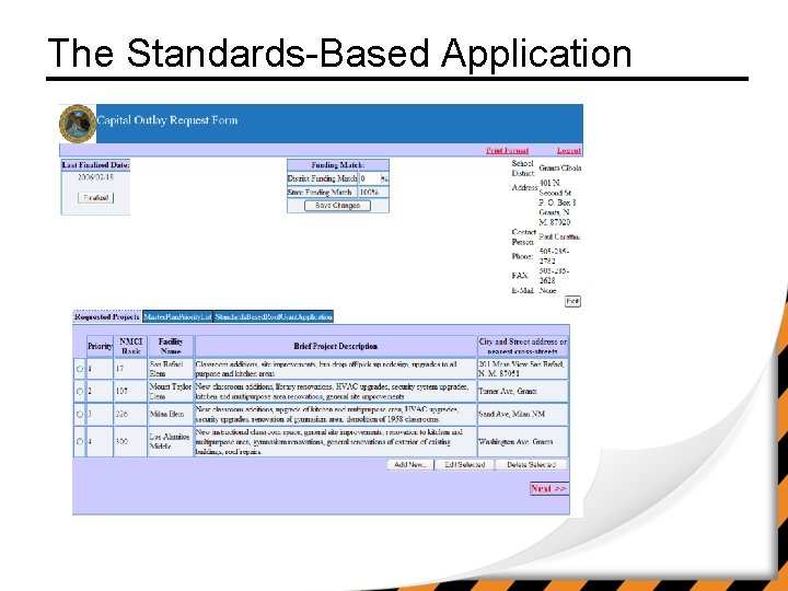 The Standards-Based Application 