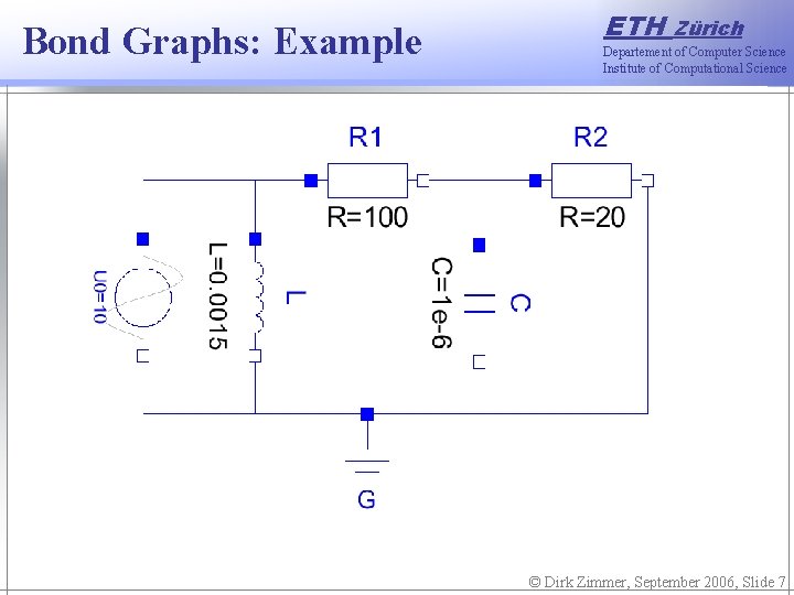 Bond Graphs: Example ETH Zürich Departement of Computer Science Institute of Computational Science ©