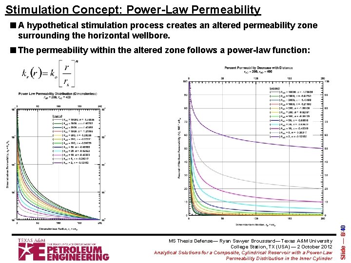 Stimulation Concept: Power-Law Permeability ■ A hypothetical stimulation process creates an altered permeability zone