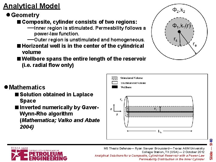 Analytical Model ●Geometry ■ Composite, cylinder consists of two regions: —Inner region is stimulated.