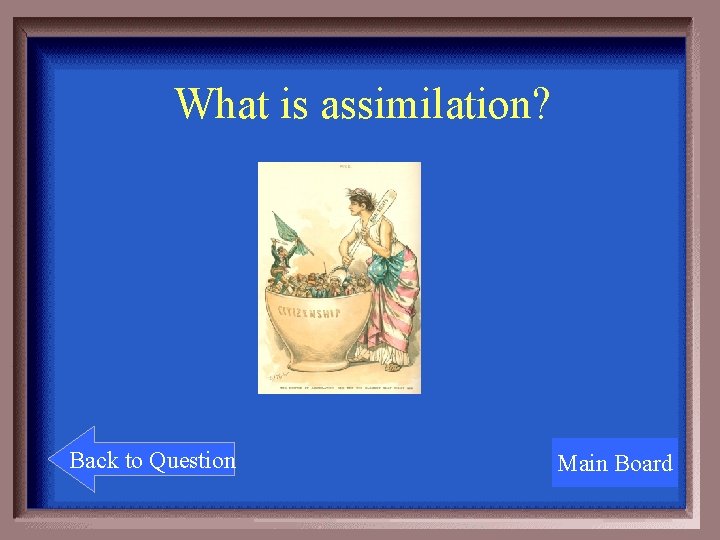 What is assimilation? Back to Question Main Board 