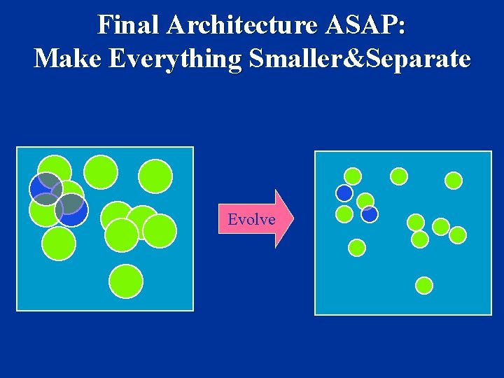 Final Architecture ASAP: Make Everything Smaller&Separate Evolve 