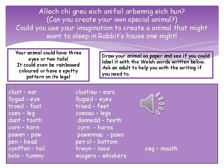 Allech chi greu eich anifail arbennig eich hun? (Can you create your own special