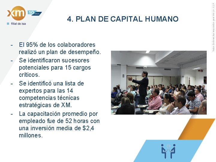 - El 95% de los colaboradores realizó un plan de desempeño. - Se identificaron