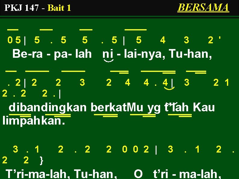 BERSAMA PKJ 147 - Bait 1 05| 5 . 5 | 5 4 3