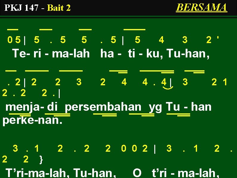 BERSAMA PKJ 147 - Bait 2 05| 5 . 5 | 5 4 3