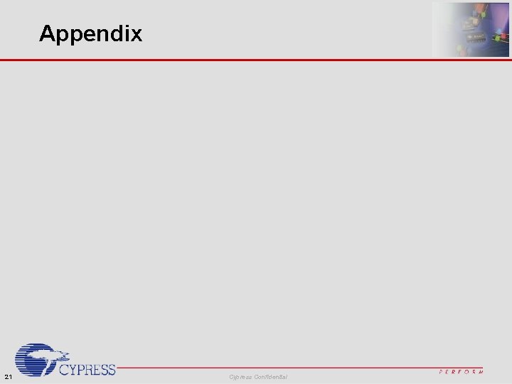 Appendix 21 Cypress Confidential 