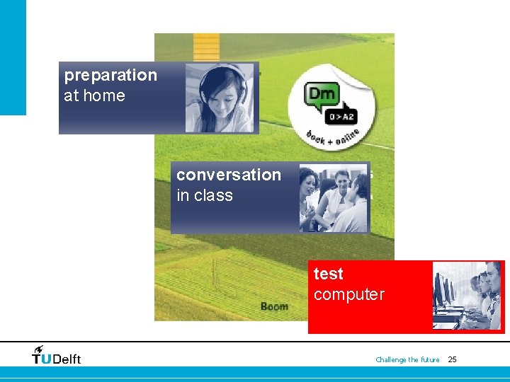 preparation at home conversation in class test computer Challenge the future 25 