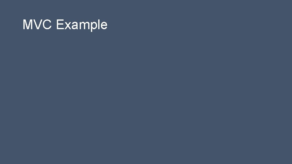 MVC Example 