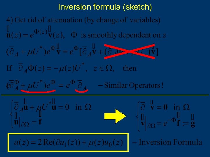 Inversion formula (sketch) 