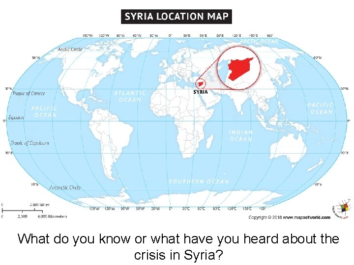 What do you know or what have you heard about the crisis in Syria?