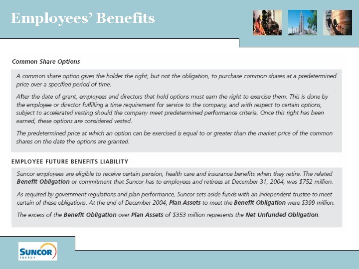 Employees’ Benefits 