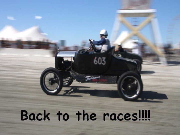 Back to the races!!!! 