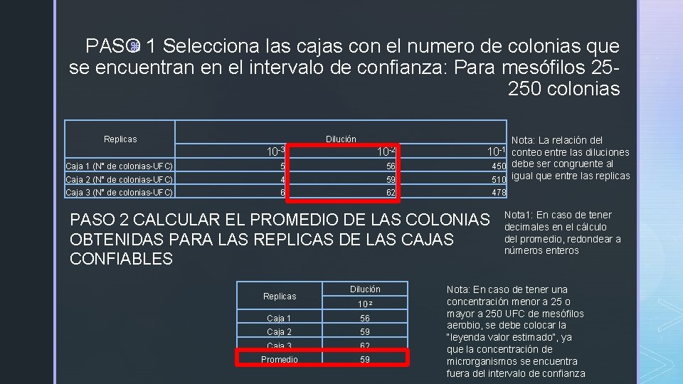 z 1 Selecciona las cajas con el numero de colonias que PASO se encuentran