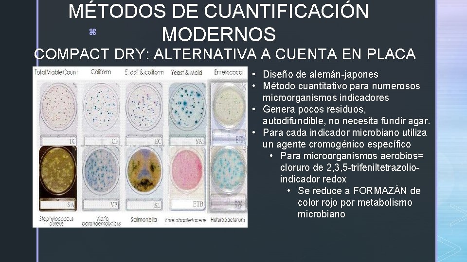 MÉTODOS DE CUANTIFICACIÓN z MODERNOS COMPACT DRY: ALTERNATIVA A CUENTA EN PLACA • Diseño