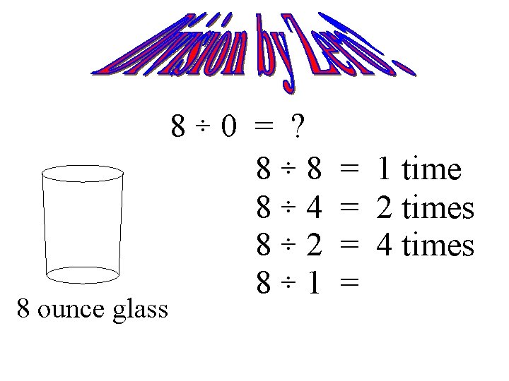 8 8 ounce glass 0 = 8 8 ? 8 4 2 1 =