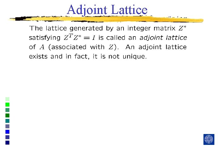 Adjoint Lattice 