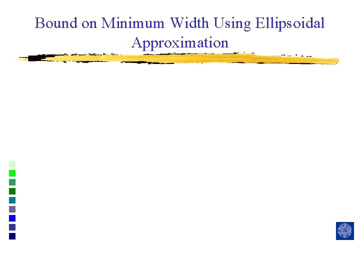 Bound on Minimum Width Using Ellipsoidal Approximation 