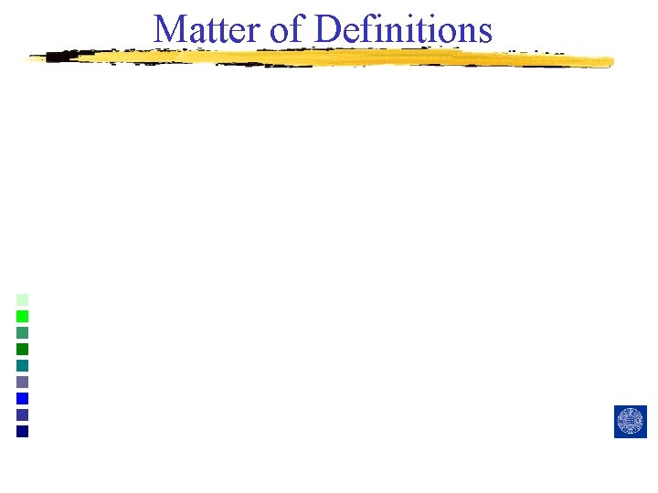Matter of Definitions 