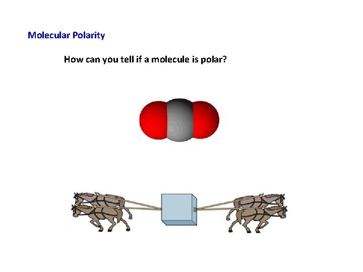Molecular Polarity How can you tell if a molecule is polar? 