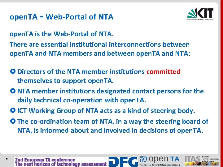 open. TA = Web-Portal of NTA open. TA is the Web-Portal of NTA. There