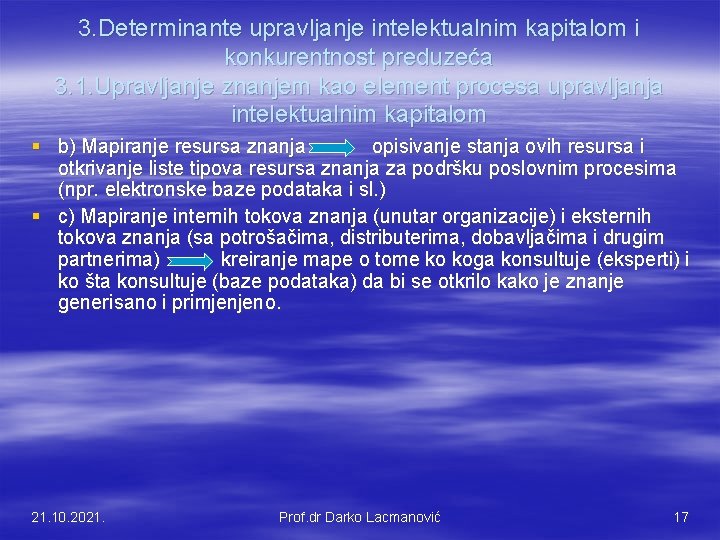 3. Determinante upravljanje intelektualnim kapitalom i konkurentnost preduzeća 3. 1. Upravljanje znanjem kao element