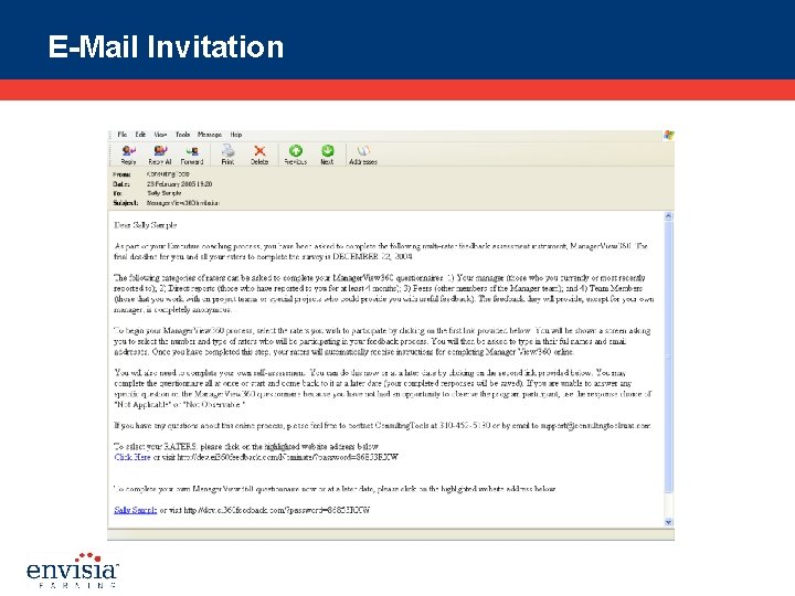 E-Mail Invitation 