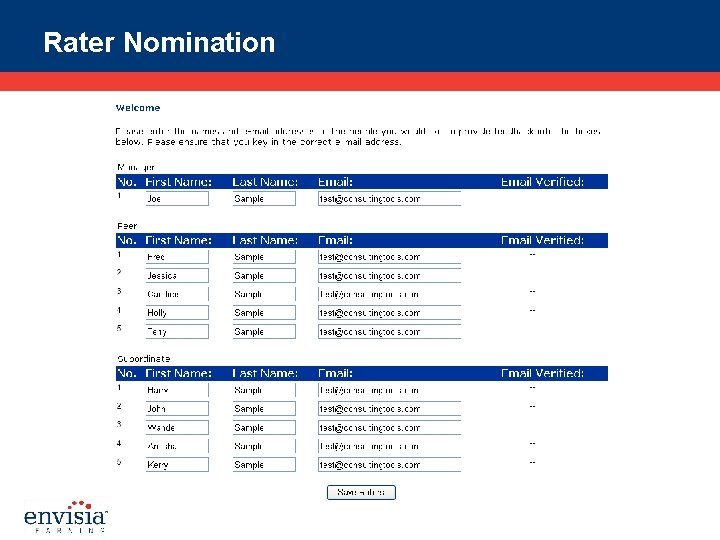 Rater Nomination 