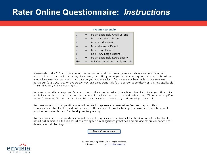 Rater Online Questionnaire: Instructions 