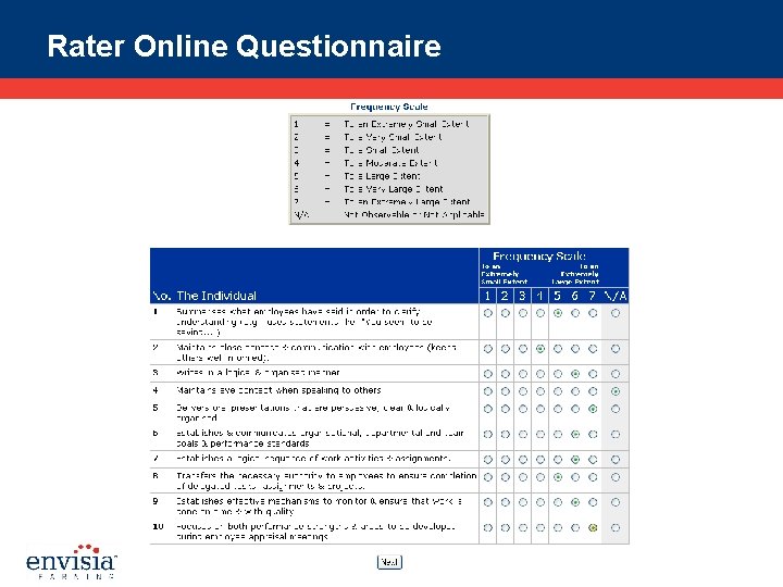 Rater Online Questionnaire 