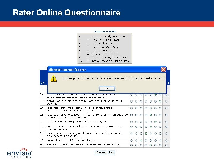 Rater Online Questionnaire 