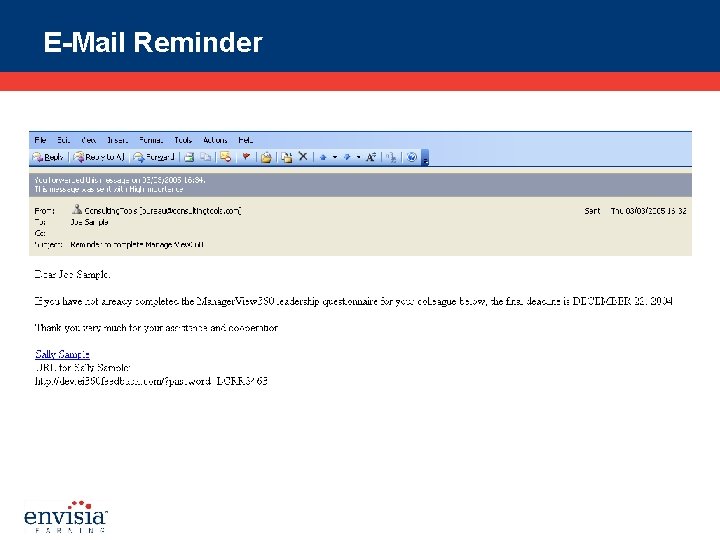 E-Mail Reminder 